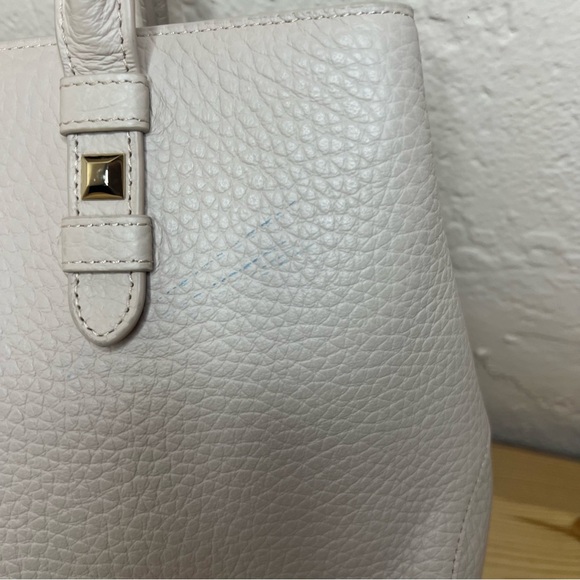 Furla Joann Pebbled Leather Tote Bag - Pink/Beige - Picture 6 of 13